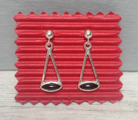 Pendientes Plata de ley y Azabache