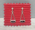 Pendientes Plata de ley y Azabache